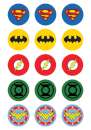 Justice League Edible Icing Cupcake Images